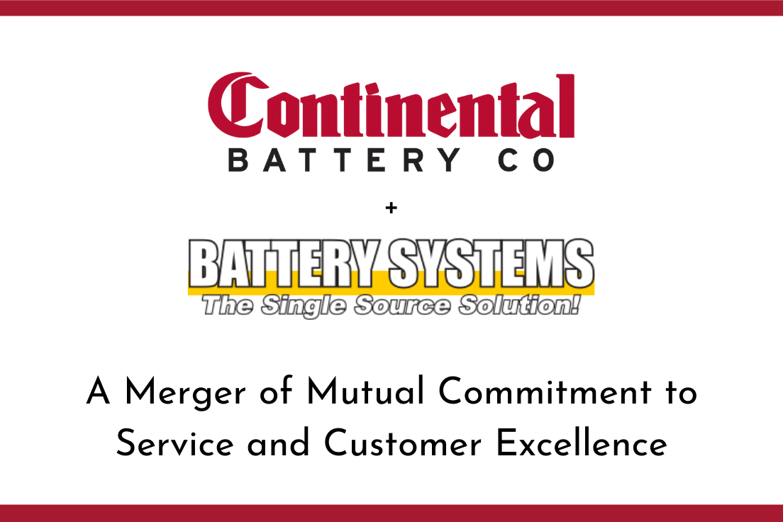 Image for Continental Battery Company Welcomes Battery Systems in a Merger of Mutual Commitment to Service and Customer Excellence