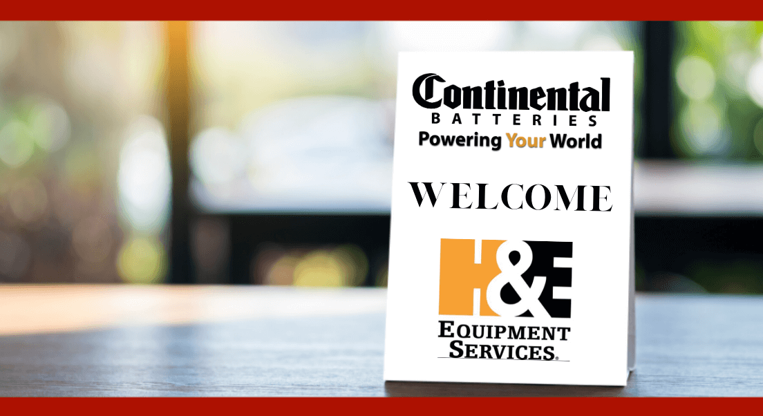 Image for H&E Equipment Services and Continental Battery Team Up